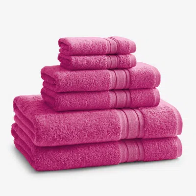 The Company Store Turkish Cotton 6-piece Bath Set In Magenta Pink