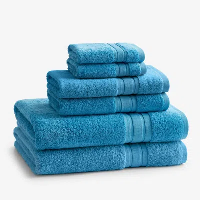 The Company Store Turkish Cotton 6-piece Bath Towel Set In Blue