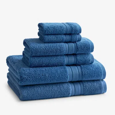 The Company Store Turkish Cotton 6-piece Bath Towel Set In Blue