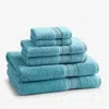 The Company Store Turkish Cotton 6-piece Bath Towel Set In Blue/teal/turquoise