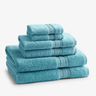The Company Store Turkish Cotton 6-piece Bath Towel Set In Blue/teal/turquoise