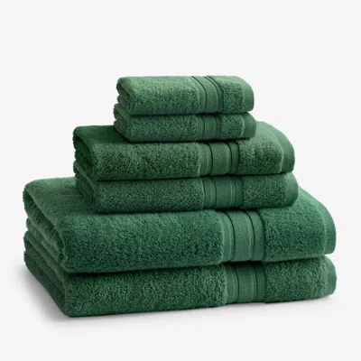 The Company Store Turkish Cotton 6-piece Bath Towel Set In Bottle Green