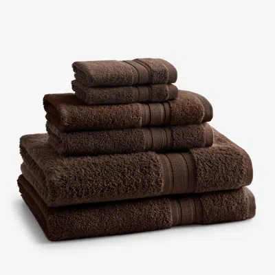The Company Store Turkish Cotton 6-piece Bath Towel Set In Brown