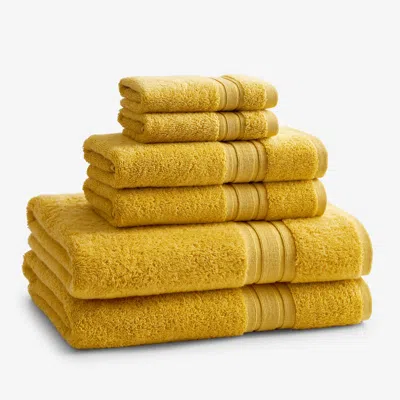 The Company Store Turkish Cotton 6-piece Bath Towel Set In Deep Yellow