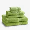 The Company Store Turkish Cotton 6-piece Bath Towel Set In Field Green