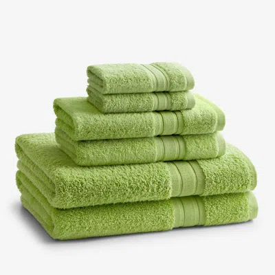 The Company Store Turkish Cotton 6-piece Bath Towel Set In Field Green