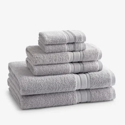 The Company Store Turkish Cotton 6-piece Bath Towel Set In Gray
