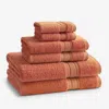 The Company Store Turkish Cotton 6-piece Bath Towel Set In Orange/coral