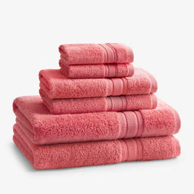 The Company Store Turkish Cotton 6-piece Bath Towel Set In Pink
