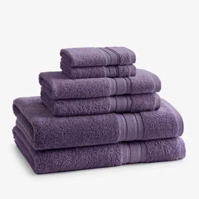 The Company Store Turkish Cotton 6-piece Bath Towel Set In Purple