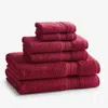 The Company Store Turkish Cotton 6-piece Bath Towel Set In Red