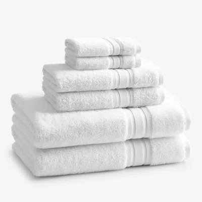 The Company Store Turkish Cotton 6-piece Bath Towel Set In White