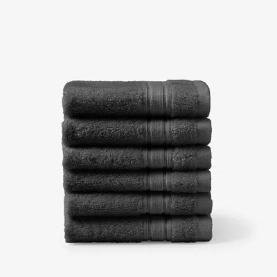 The Company Store Turkish Cotton 6-piece Washcloth Set In Gray