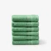 The Company Store Turkish Cotton 6-piece Washcloth Set In Kelly Green