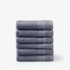 The Company Store Turkish Cotton 6-piece Washcloth Set In Smoke Gray