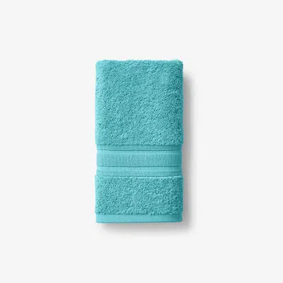 The Company Store Turkish Cotton Hand Towel In Blue/teal/turquoise