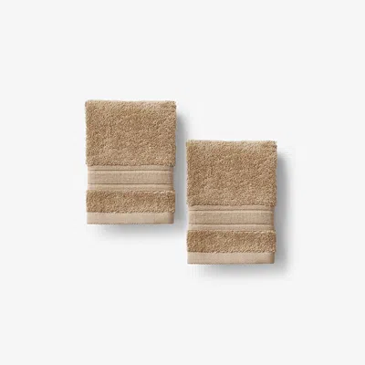 The Company Store Turkish Cotton Washcloths, Set Of 2 In Beige
