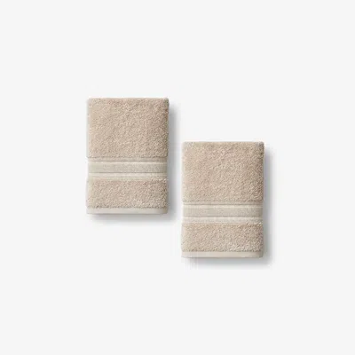 The Company Store Turkish Cotton Washcloths, Set Of 2 In Beige