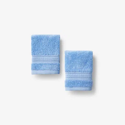 The Company Store Turkish Cotton Washcloths, Set Of 2 In Blue Water