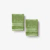 The Company Store Turkish Cotton Washcloths, Set Of 2 In Kiwi Green