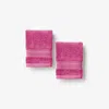 The Company Store Turkish Cotton Washcloths, Set Of 2 In Magenta Pink