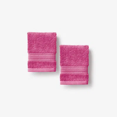 The Company Store Turkish Cotton Washcloths, Set Of 2 In Magenta Pink