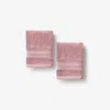The Company Store Turkish Cotton Washcloths, Set Of 2 In Pink