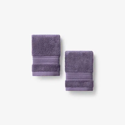 The Company Store Turkish Cotton Washcloths, Set Of 2 In Purple