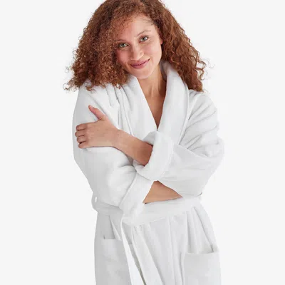 The Company Store Velour Terry Women's Robe In White