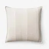 The Company Store Velvet Linen Stripe Decorative Square Pillow Cover In Neutral