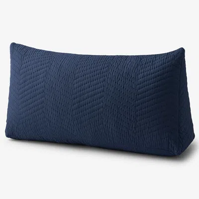 The Company Store Voile Reading Wedge Pillow Cover In Midnight Blue