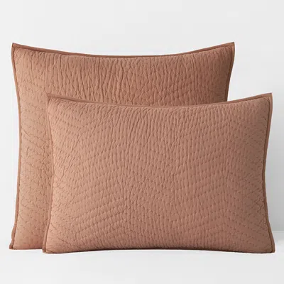 The Company Store Voile Sham In Orange/coral