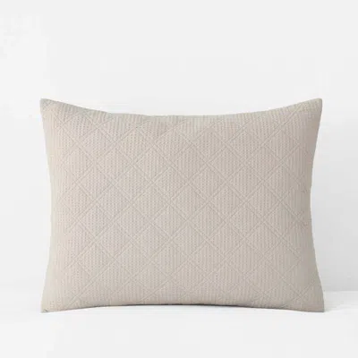 The Company Store Waffle Quilted Sham In Sand