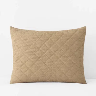 The Company Store Waffle Quilted Sham In Sand