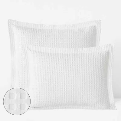 The Company Store Waffle Sham In White
