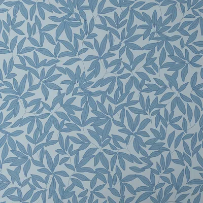 The Company Store Wallpaper Swatch In Scattered Leaf Blue