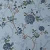 The Company Store Wallpaper Swatch In Traditional Bird Blue