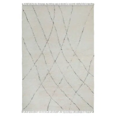 The Company Store Washable Wool Shag Rug In White