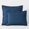 The Company Store Washed Denim Reversible Sham In Blue