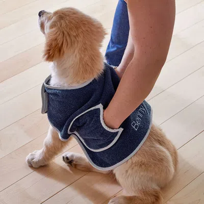 The Company Store Wearable Pet Towel In Blue