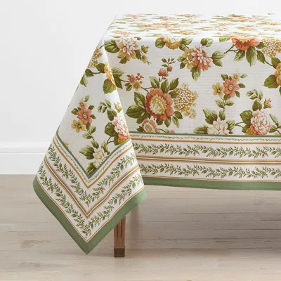 The Company Store West Hill Tablecloth In Green/yellow