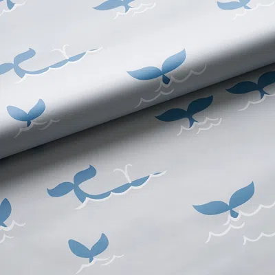 The Company Store Whale Splash Wallpaper In Blue/gray