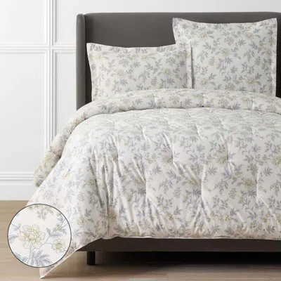 The Company Store Whispering Garden Premium Smooth Wrinkle-free Sateen Comforter In Multi