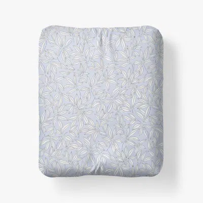 The Company Store Whispering Petal Classic Smooth Sateen Fitted Bed Sheet In Purple