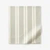 The Company Store Wide Stripe Classic Cool Cotton Percale Flat Bed Sheet In Green/white