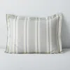 The Company Store Wide Stripe Classic Cool Cotton Percale Sham In Blue