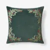 The Company Store Willowberry Decorative Square Pillow Cover In Green/red