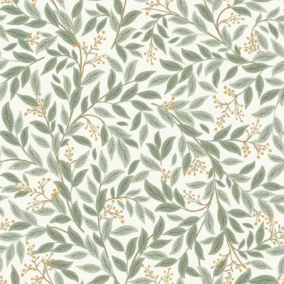 The Company Store Willowberry Traditional Wallpaper In Green/white