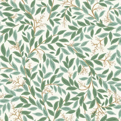 The Company Store Willowberry Traditional Wallpaper In Green/white