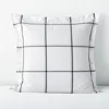The Company Store Window Pane Plaid Classic Cool Cotton Percale Sham In Black